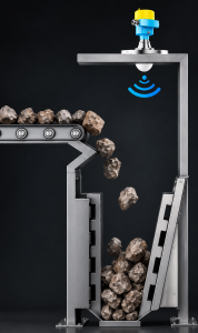 JWrada Radar Level Meter Used for Crushed Stone Measurement.