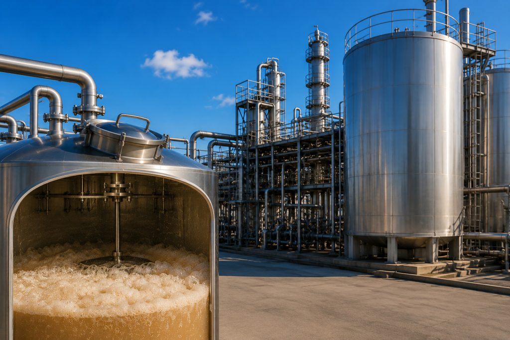 Bioethanol Fermentation Level Measurement with JWrada-32 Radar Level Meter