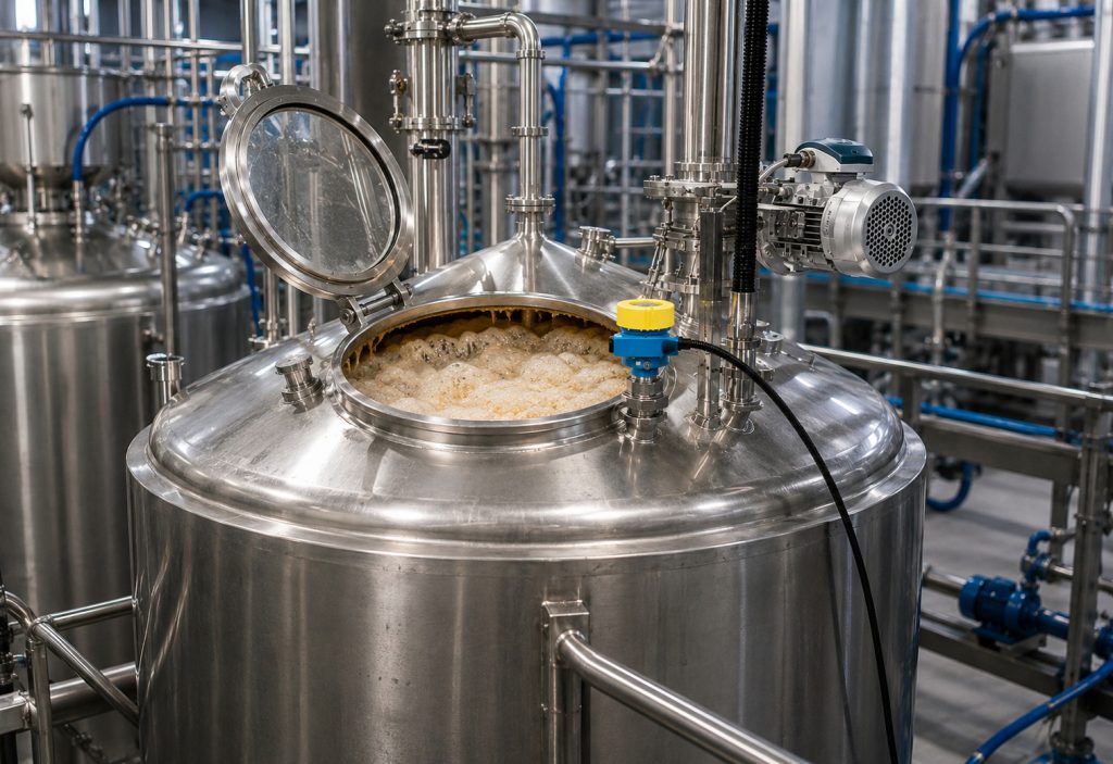 Bioethanol Fermentation Level Measurement with JWrada-32 Radar Level Meter