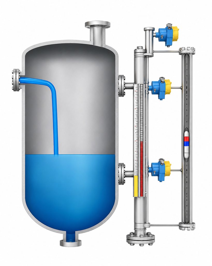 Magnetic Level Gauge Monitors the Liquid Level Magnetic Level Gauge Application Case for Chemical Storage Tanks: Corrosion-Resistant Selection, Installation, and Performance
