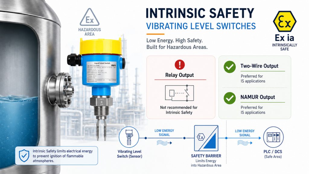 Under Intrinsic Safety Conditions, Why Can’t a Vibrating Level Switch Use Relay Output?
