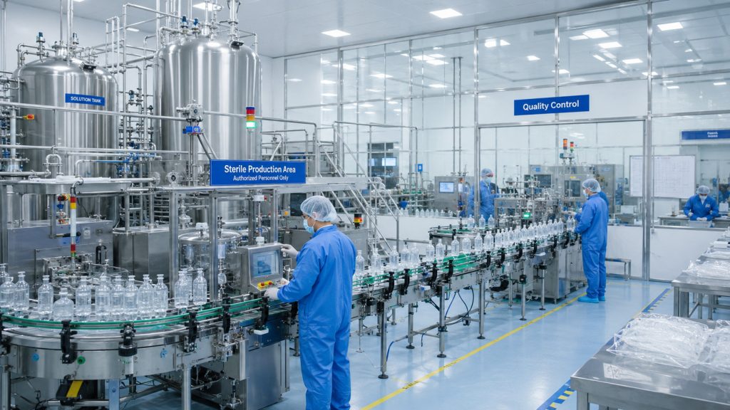 Application of a Tuning Fork Level Switch in Normal Saline Production