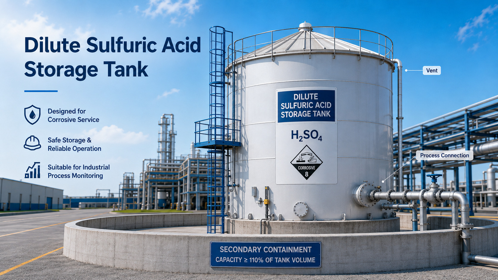 Dilute Sulfuric Acid Storage Tank