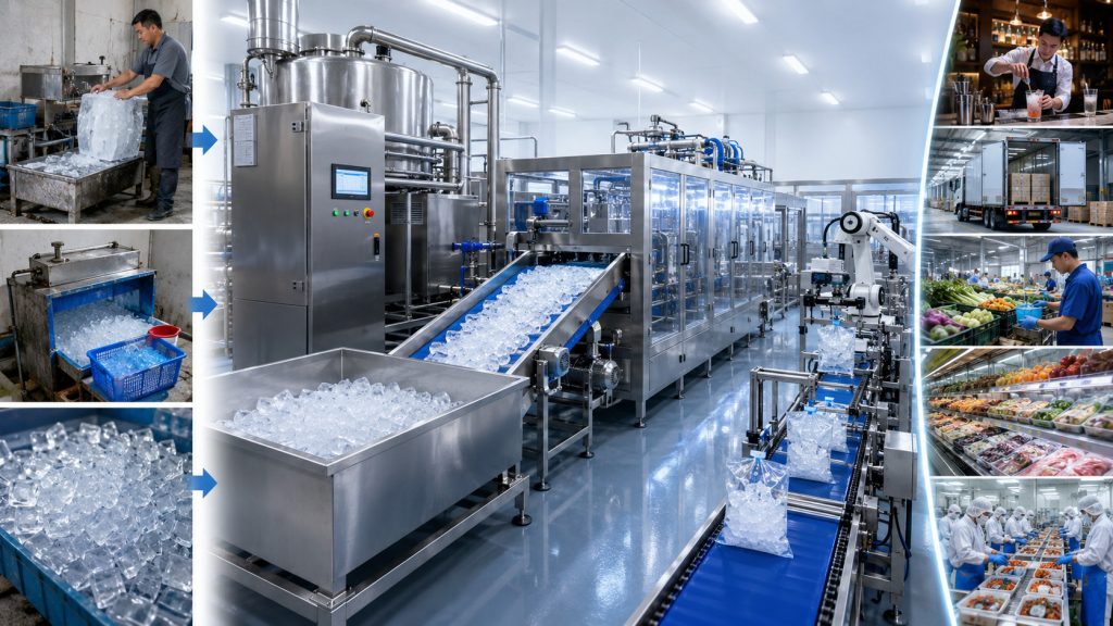 Application Case: Rotary Paddle Level Switch for Edible Ice Cube Level Detection — Spin-11P Ensures Reliable Level Control in Ice Storage Bins