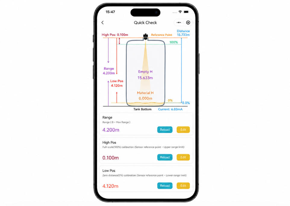 JW Tools APP radar level meter3