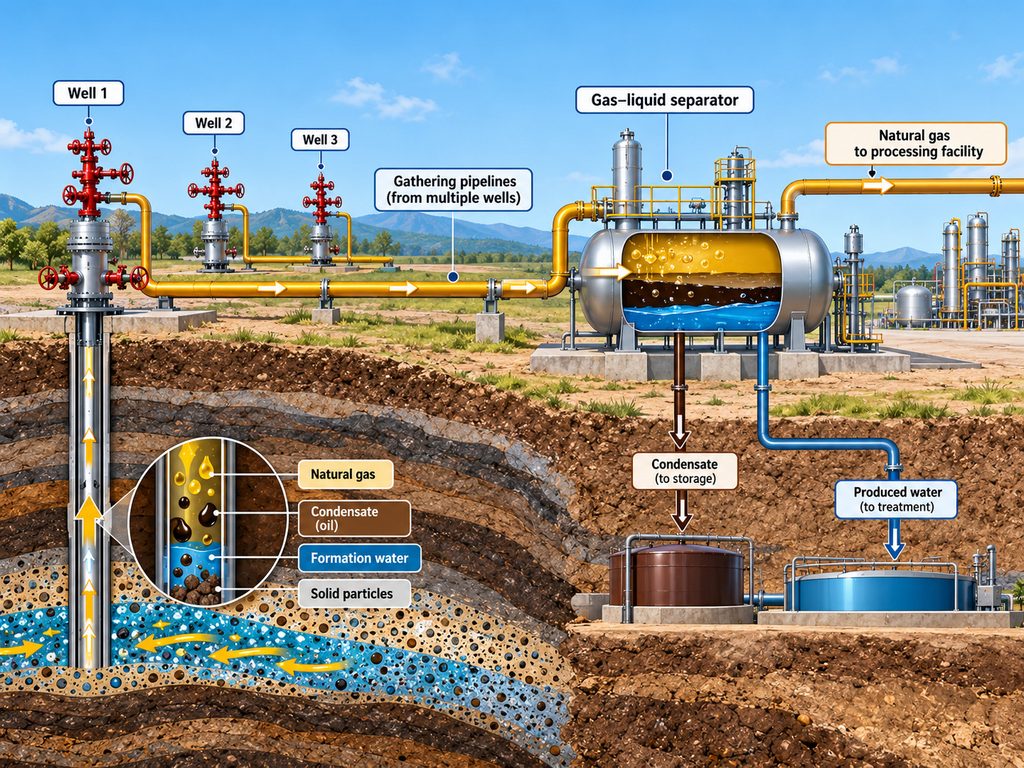 Basic Natural Gas Extraction Process: From Underground Reservoirs to Pipeline Transportation