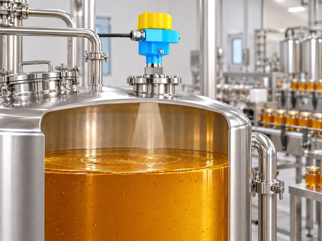 JWrada 32 Radar Level Transmitter for Reliable Level Measurement in Honey Storage Tank Honey Tank Level Measurement Solution: JWrada-32 Radar Level Transmitter Ensures Accurate Monitoring in Food Processing