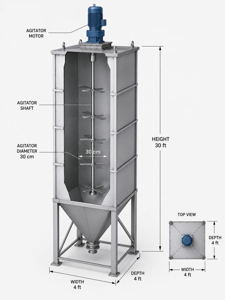 JWrada-34 Radar Level Meter for Reliable Level Measurement in Small Silos
