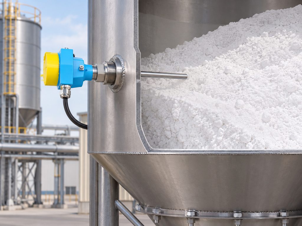 Vibrating Rod Level Switch for Reliable Measurement of Ammonium Bicarbonate How to Solve Level Detection Challenges in Ammonium Bicarbonate Storage Silos? Tube-11 Vibrating Rod Level Switch for Reliable Fertilizer Production