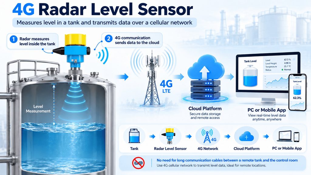 4G Radar Level Sensor Remote Monitoring System How 4G Radar Level Sensors Enable Remote Tank Monitoring