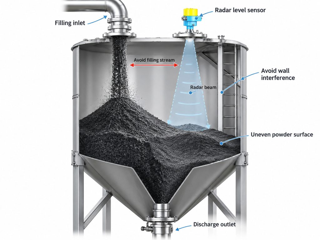 Carbon Powder Silo Radar Level Sensor Installation How to Choose a Radar Level Sensor for a Carbon Powder Silo