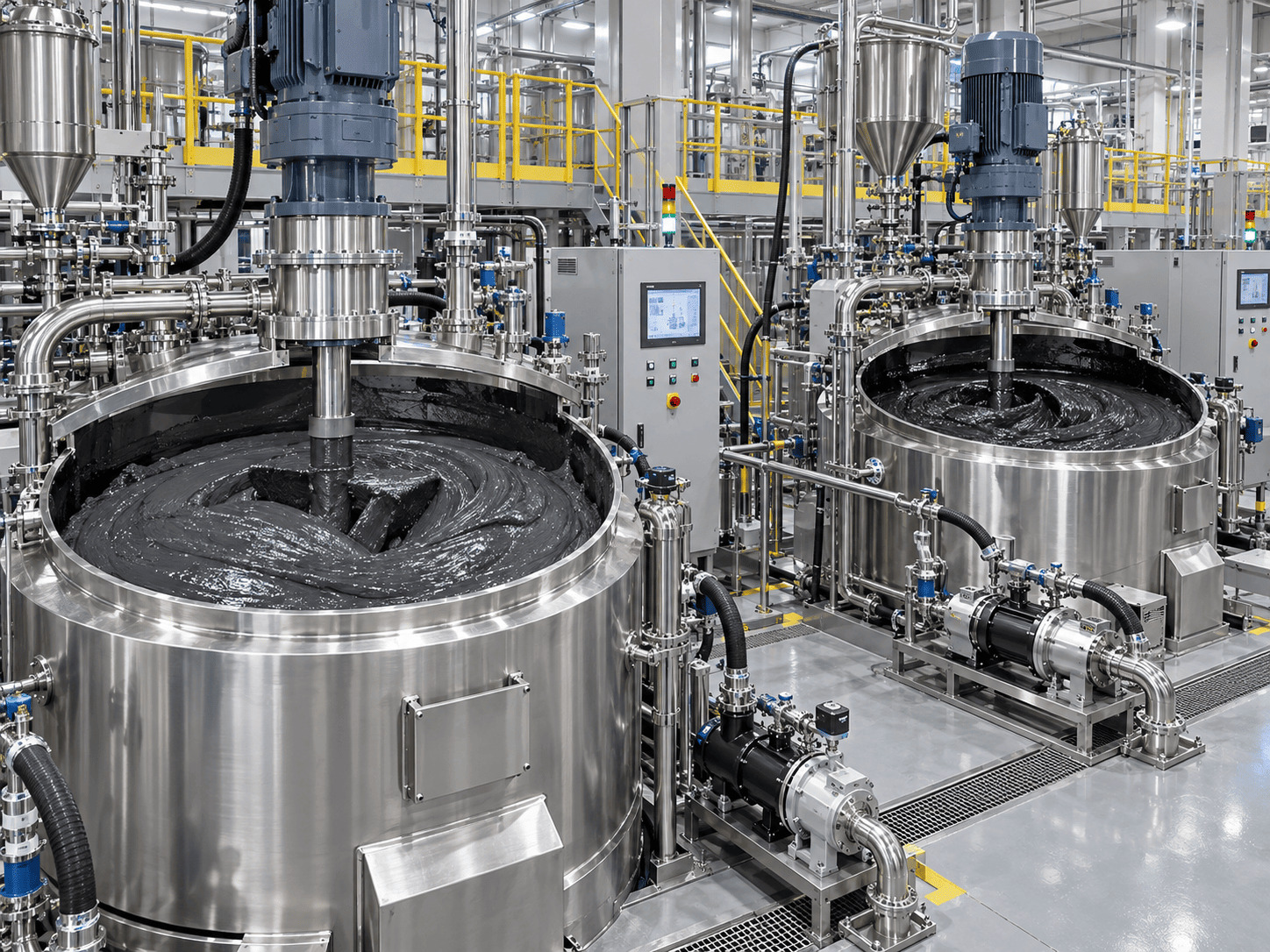 Cathode and anode slurry
