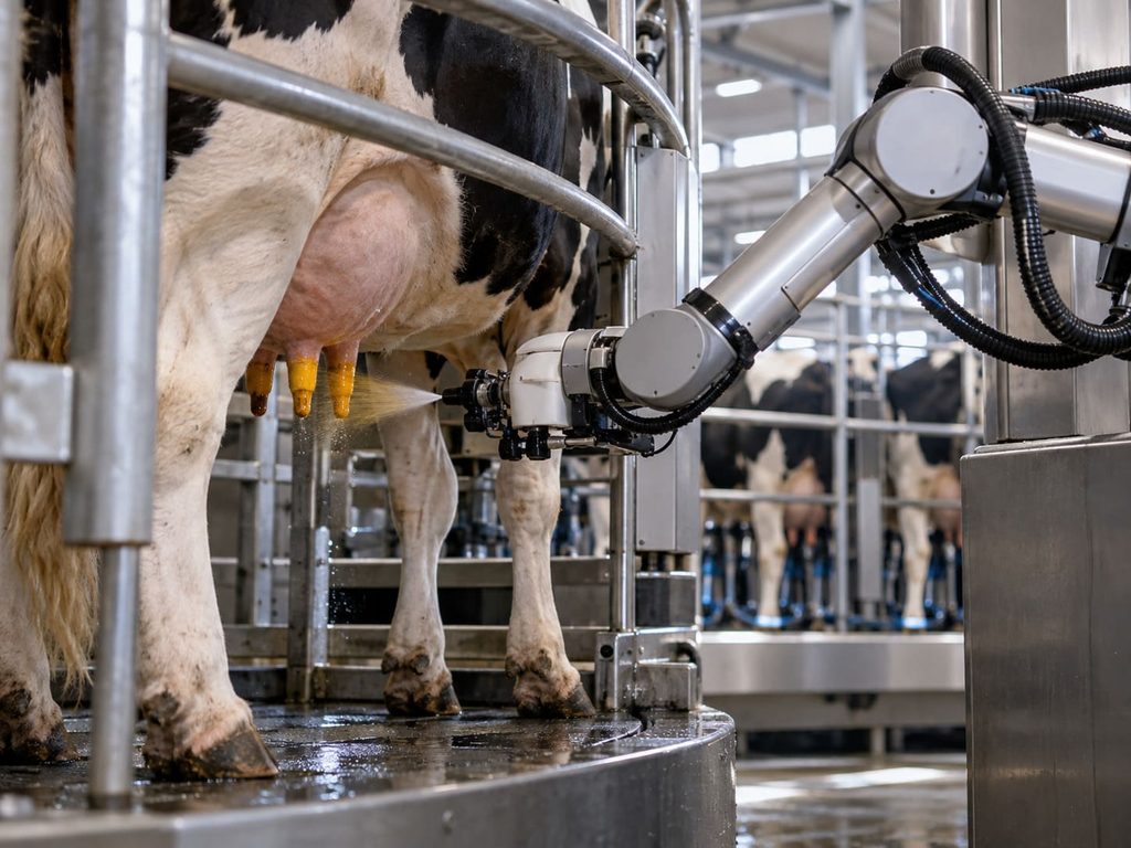 From Manual Level Checks to Automatic Refill: JWrada-22 Radar Level Sensor Enables Smarter Dairy Farm Teat-Dipping Robots